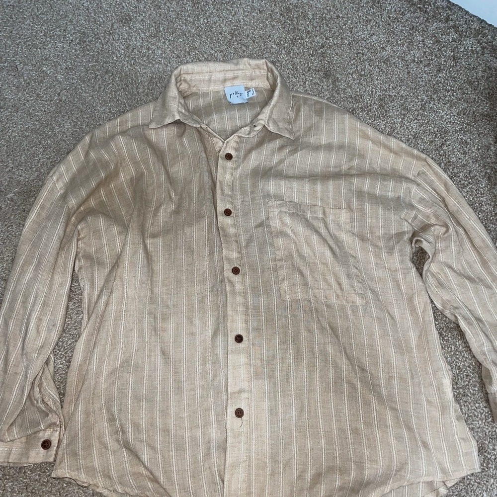 Princess Polly long tan sleeve shirt!!